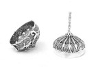 Filigree Art Jewish Yemenite Dreidel Handmade 925 Sterling Silver Hanukkah Gift