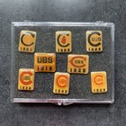 Rare Chicago Cubs Vintage Pin Set - Very Nice Looking Set In Case - Scarce