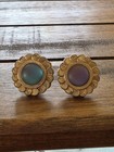 Antique Gold Filled Saphiret Cufflinks Ca  1883