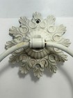 Vintage French-style Brass Ornate Metal Towel Ring Distressed Paint Finish