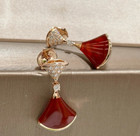 Bvlgari Divas  Dream Earrings Rose Gold Red Agate Diamond Earrings