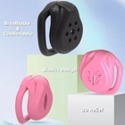2025 New 3d Print Super Small Flat Cage Male Chastity Device Mini Lock 4 Rings