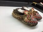 Pair Of Vintage Native American Children   s Beaded Moccasins Size 7  Canada