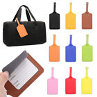 Luggage Tags Pu Leather Suitcase Name Id Address Holder Baggage Boarding Labels