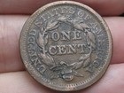 1846 Braided Hair Large Cent Penny  Vf Details  Medium Date
