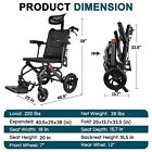 All Terrain Folding Reclining Transport Wheelchair Adjustable Removable Headrest