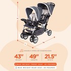 Baby Trend Sit N  Stand Easy Fold Travel Toddler baby Double Stroller  Magnolia