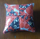 Quilted Pillow Pinwheel Pattern Machine Sewn   Hand Quilted Bowl basket Filler