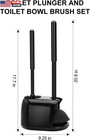 Toilet Brush And Plunger Set  Semi-hidden Toilet Plungers Heavy Duty Toilet Bowl