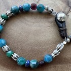 Sundance Catalog Sterling Silver And Blue Gems Bracelet 