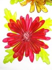 Set Vintage Acrylic Lucite Flower Sculptures Wall Hangings Joseph Markovits 