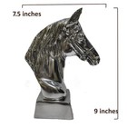 Horse Head Aluminum Statue Desk Book Shelf Decoration Figurine 9 Inch Sculpture