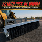Agt 72  Skid Steer Pick-up Broom Sweeper Attachment Heavy Duty Hopper Ssqa Mount