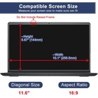 11 6  Laptop Tempered Glass Screen Protector  257x145mm  W X H  11 6  16 9  