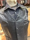 Lost Worlds Usa Black Horsehide Motorcycle western Vest -l-  44 46 Nos   160 00