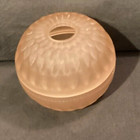 Vtg 1970 s Indiana Glass-pink Satin Glass Mount Vernon Candle fairy Lamp  2 Pcs 
