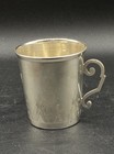 84 Imperial Russian Silver Cup With Handle Engraved Initials Art Deco