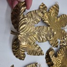 Vintage Silvestri Brass Maple Leaf Christmas Ornaments Wall Decor Set Of 5