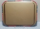Vtg Red White Blue Patchwork Metal Serving Tray Camping Picnic Rv Bandana Design