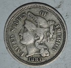 1881 Three Cent Nickel    3652