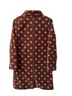 Mini Boden Big Girls Size 11-12 Yrs Polka Dot Velvet Trench Coat Brown Pink Euc