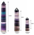 Natural Rainbow Fluorite Obelisk Quartz Crystal Wand Tower Point Healing