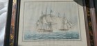 Rare Vintage American Naval Scenes Capture Of The Chesapeake  Americana Military