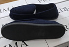 Men s Corduroy House Shoes Moccasin Slip-on Navy