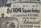 Vintage 1949 Admiral 104-inch Tv Television Newspaper Print Ad