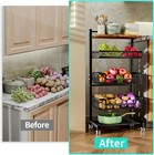 Kitchen Cart - 5-tier Adjustable  Large Capacity Kitchen Cart With Wheels