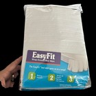 Pom Pom Elastic Wrap Around Bed Skirt  Easy On off Dust Twin   Full White