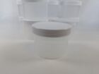 Uline Translucent Round Wide-mouth Plastic Jars White Cap 8 Oz S-23740 - 16 Jars
