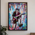 Angus Young Of Ac dc 12x18in Poster  Angus Young Guitar Pop Art Free Shipping Us
