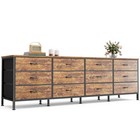  70 Inch Dresser For Bedroom  Tv Stand For 65  75  80 Inch Tv  12 Drawer Long 