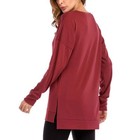 Women s Long Sleeve Shirts Side Split Casual Loose Pullover Tunic Tops