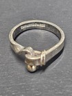 Vintage Tiffany   Co Sterling Love Knot Hook   Eye Ring  Size 9   4 73g Silver 