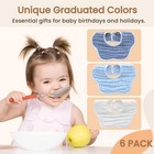 6 Pcs Baby Drooling Towel Snap Muslin Bibs Adjustable Soft Cotton Infant