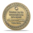 Aa 8 Years Bronze Plated Medallion Alcoholics Anonymous Chips Coin Sobriety Gift