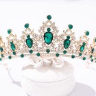 Forseven Crystal Tiaras For Women  Wedding And Crowns Gold green gold pink 