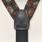 Cas Germany Silk Suspenders Paisley Leather Button Braces Adjustable