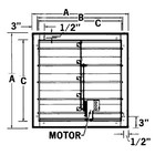 Dayton 4c561 Mtrzd Damper for Fan Dia  20  100-240v