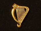 Irish  Celtic  Gaelic Harp Pin   Brooch Gold Color     St  Patrick   s Day