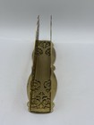 Vtg Decorative Brass Napkin letter Holder Elegant Unique Table Accessory England