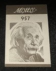 Albert Einstein 1987 Motto Trivia Game Trading Card Famous Scientist Space Rare