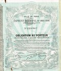 Set Of 2 France City Of Paris Municipal  Loan  Stock Certificate bond 1894-96