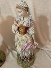 Pair Of 19th Century Louis Xvi Chantilly Bisque Figurines 21    Great Condition 