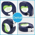 10pk Dymo Letratag Refills Tape 12mm 91330 Compatible For Lt-100h White Paper