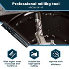 5pcs 1 4  4 Flute Long Carbide End Mill -tialn Coated