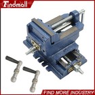 2 Way 4  Drill Press X-y Compound Vise Cross Slide Mill Precision Milling Blue