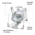 Ingenuity Convertme 2-in-1 Compact Portable Baby Swing 2 Infant Seat  Swell